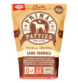 Primal Primal Patties Lamb Formula Frozen Dog Food, 6 Lb