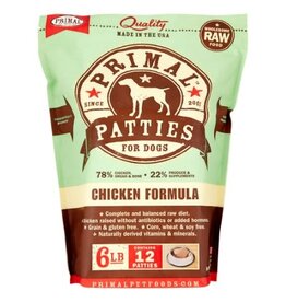 Primal Primal Patties Chicken Formula Raw Frozen Dog Food, 6 Lb