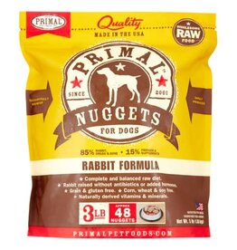 Primal Primal Nuggets Rabbit Formula Frozen Dog Food, 3 Lb