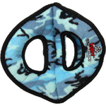 Tuffy's Tuffy's Ultimate 3WayRing Camo Blue  Durable Squeaky Dog Toy