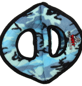 Tuffy's Tuffy's Ultimate 3WayRing Camo Blue  Durable Squeaky Dog Toy