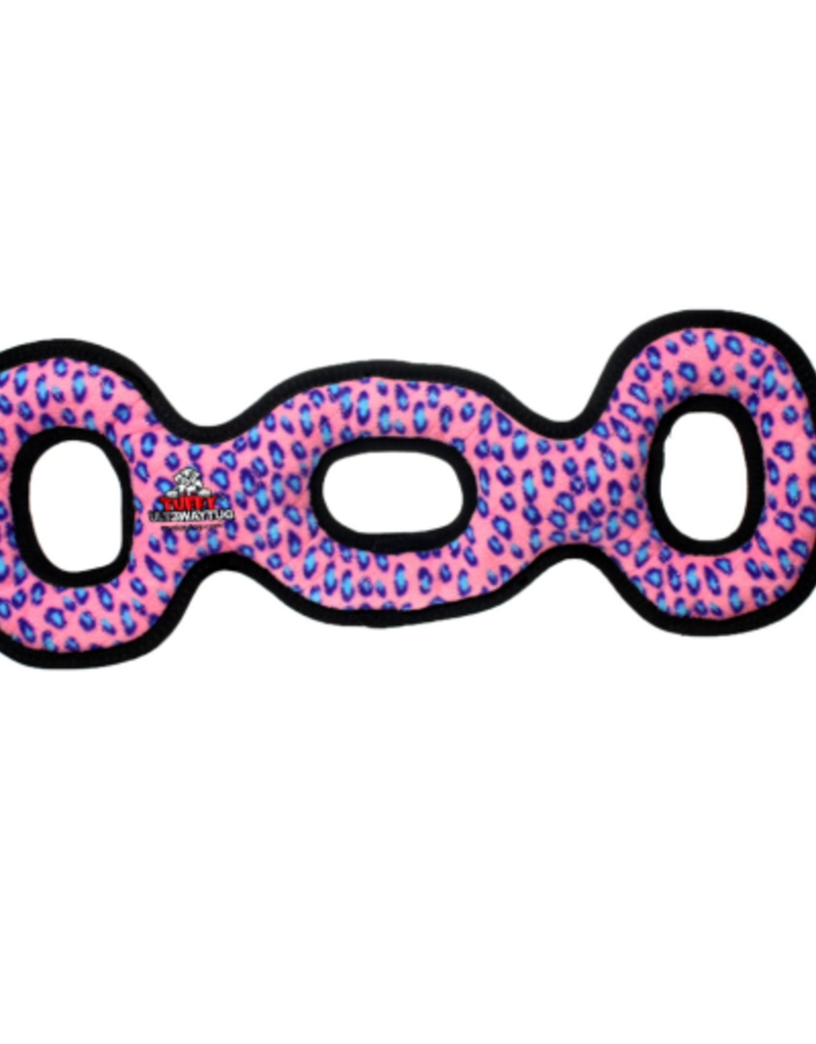 Tuffy's Tuffy's Ultimate 3-Way Dog Tug Toy with Squeaker  Pink Leopard