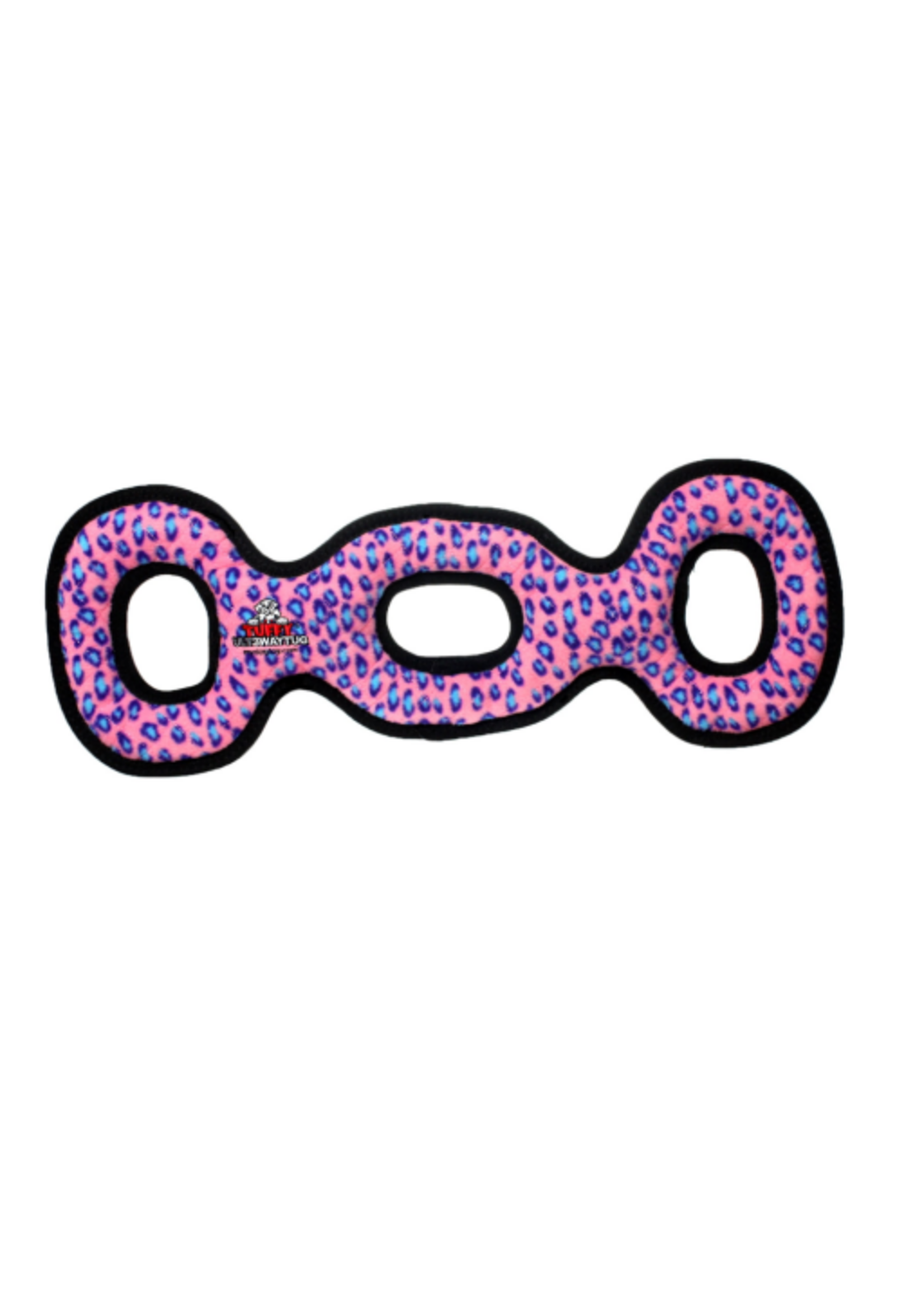 Tuffy's Tuffy's Ultimate 3-Way Dog Tug Toy with Squeaker  Pink Leopard
