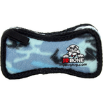 Tuffy's Tuffy Jr. Bone 2 Durable Dog Toy with Squeaker  Camo Blue