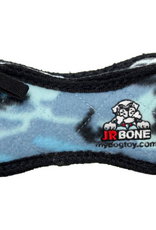 Tuffy's Tuffy Jr. Bone 2 Durable Dog Toy with Squeaker  Camo Blue