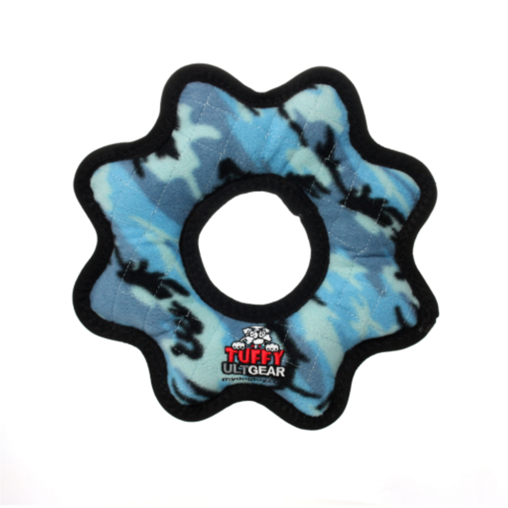 Tuffy's Tuffy's Ultimate Gear Ring Durable Dog Toy  Camo Blue