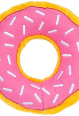 Zippy Paws Zippy Paws Mini Donutz No Stuffing Squeaky Plush Dog Toy - Strawberry