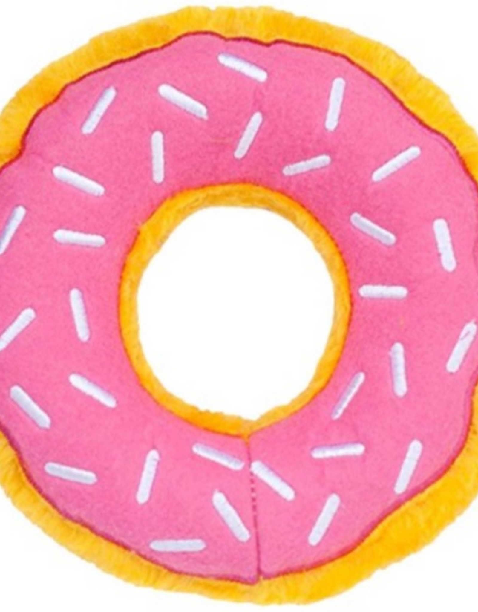 Zippy Paws Zippy Paws Mini Donutz No Stuffing Squeaky Plush Dog Toy - Strawberry