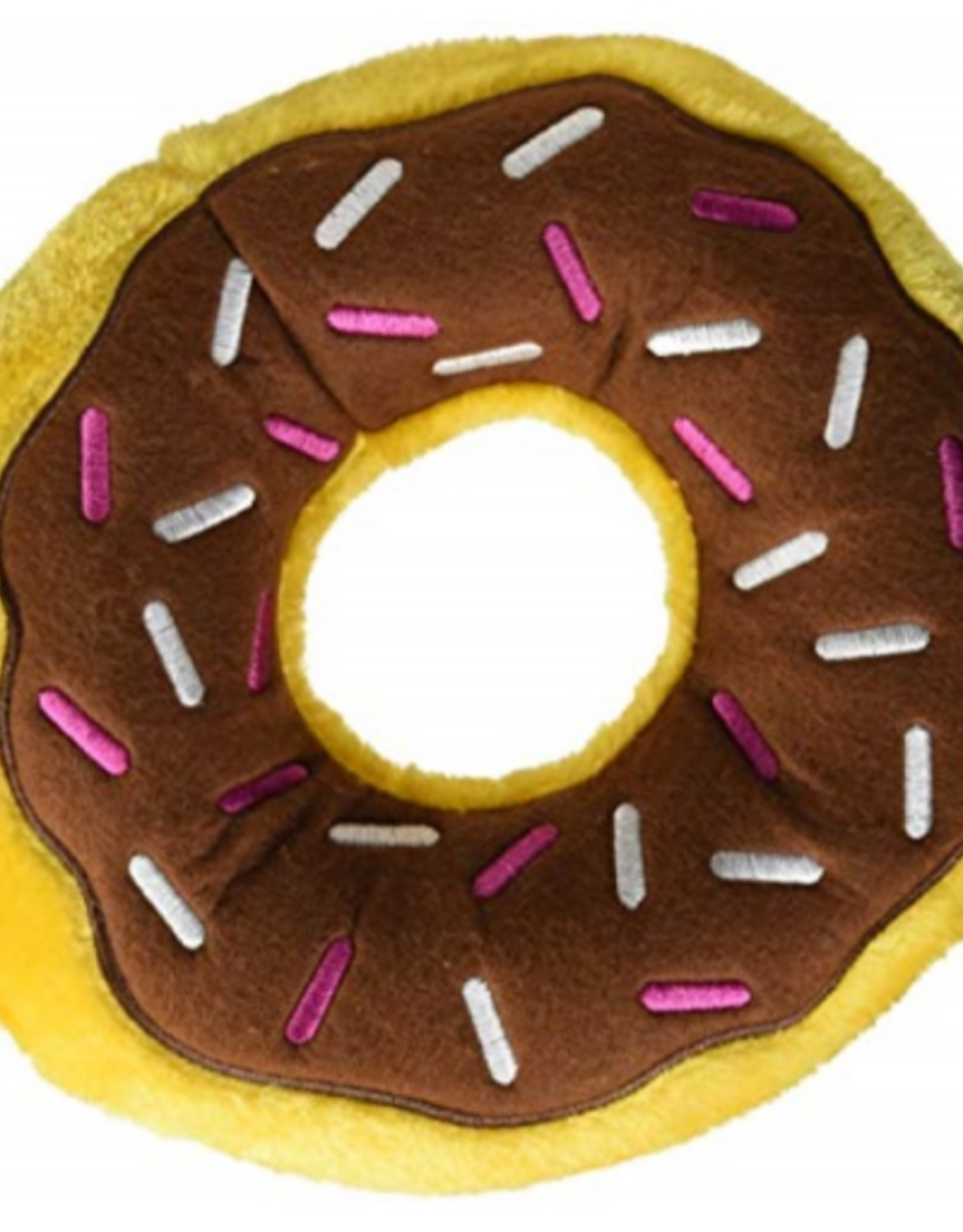 Zippy Paws Zippy Paws Plush Jumbo Donutz Dog Toy with Blaster Squeaker  Chocolate - Extra Large