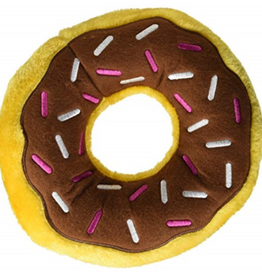 Zippy Paws Zippy Paws Plush Jumbo Donutz Dog Toy with Blaster Squeaker  Chocolate - Extra Large