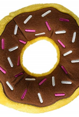 Zippy Paws Zippy Paws Plush Jumbo Donutz Dog Toy with Blaster Squeaker  Chocolate - Extra Large