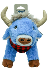 Tall Tails TALL TAILS DOG PLUSH CRUNCH BLUE OX SQUEAK CRINKLE 10 INCHES