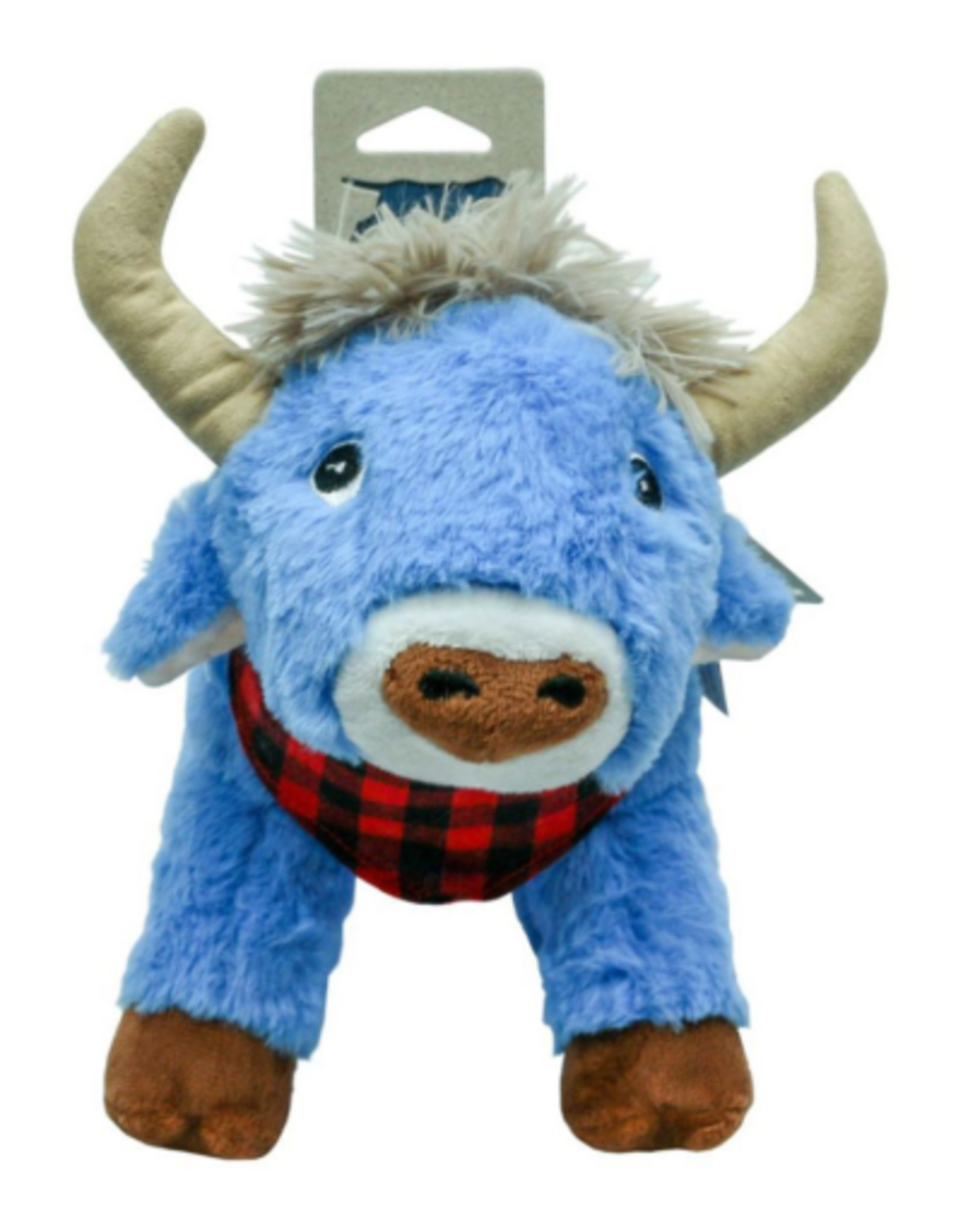 Tall Tails TALL TAILS DOG PLUSH CRUNCH BLUE OX SQUEAK CRINKLE 10 INCHES