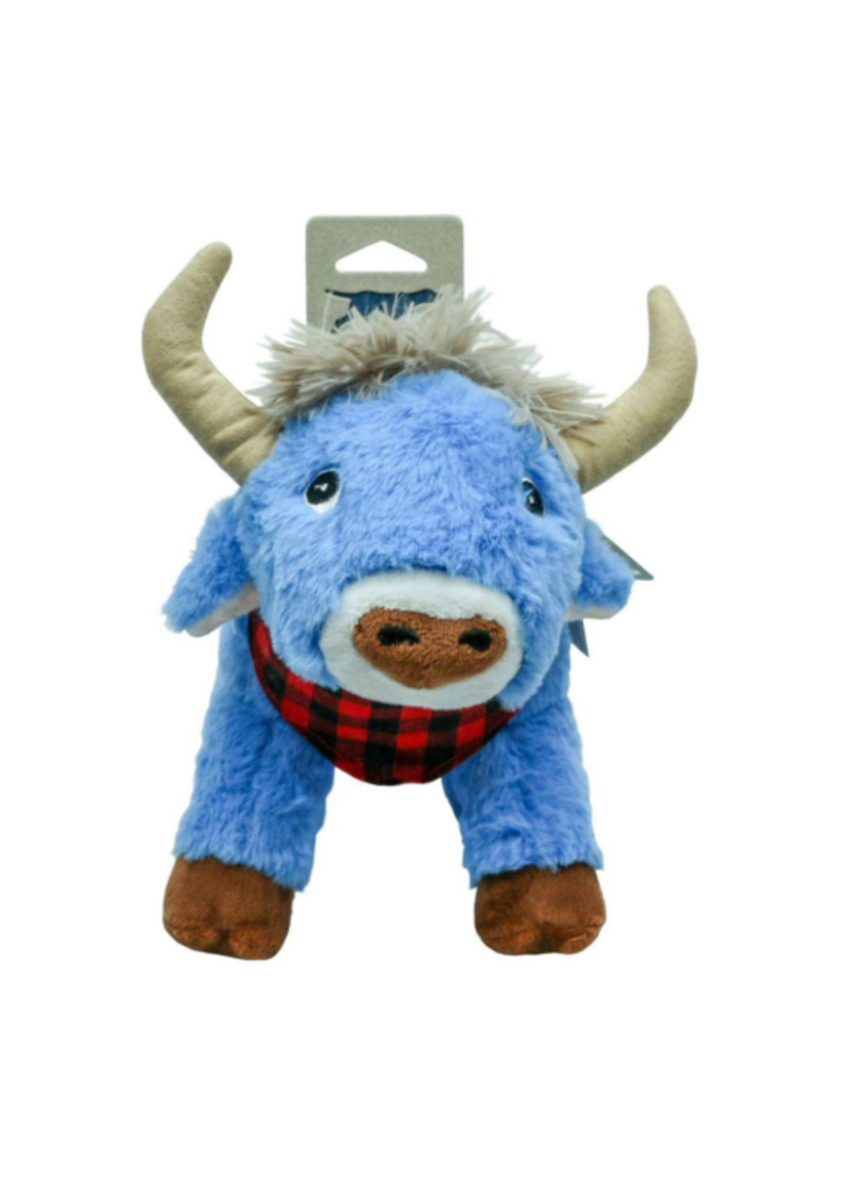 Tall Tails TALL TAILS DOG PLUSH CRUNCH BLUE OX SQUEAK CRINKLE 10 INCHES