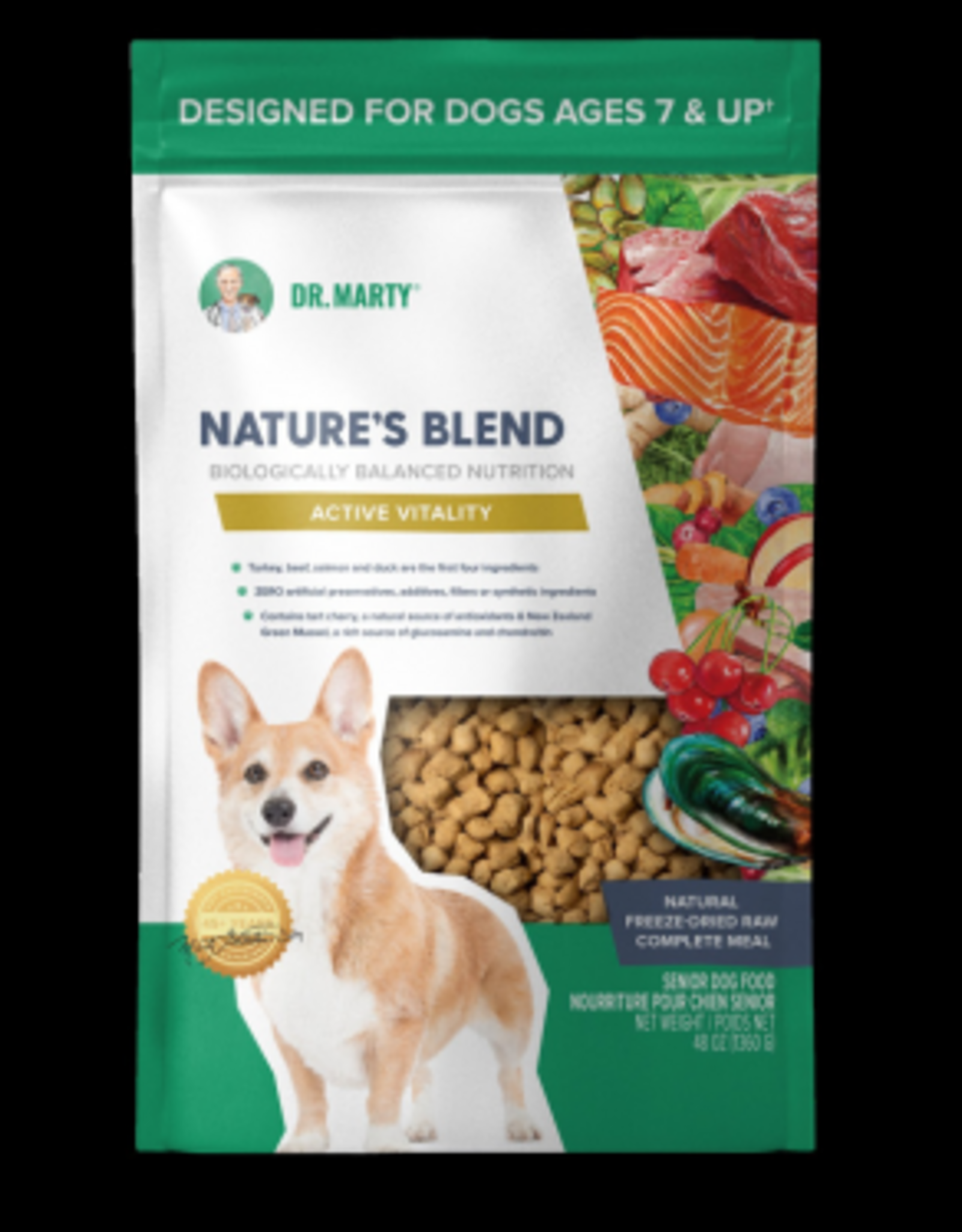 Dr. Marty Dr. Marty Nature's Blend Active Vitality Seniors Freeze Dried Raw Dog Food - 48 oz