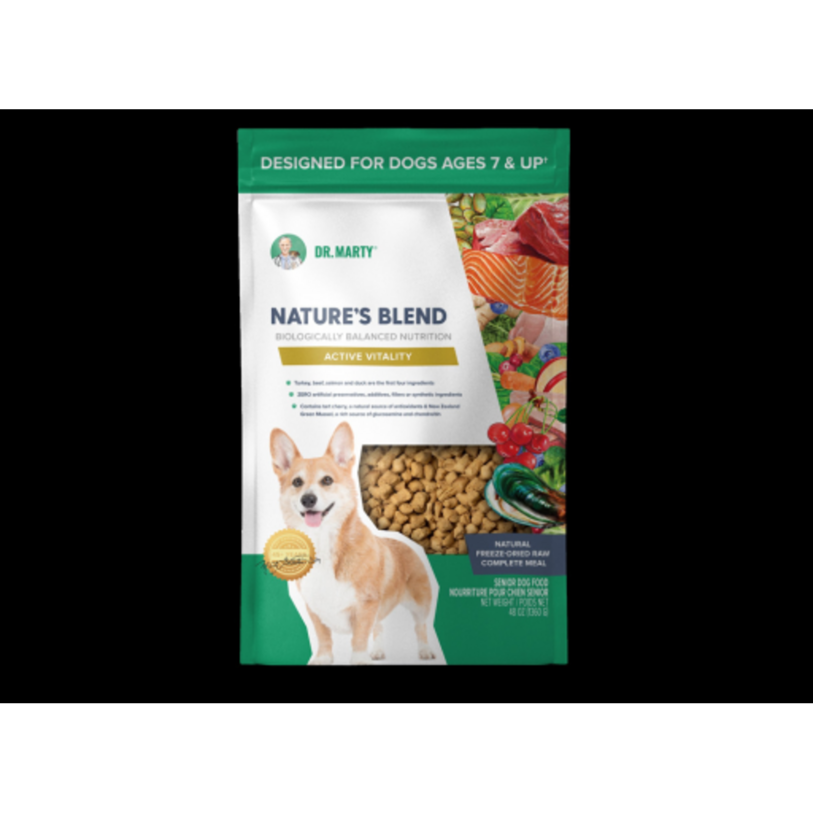 Dr. Marty Dr. Marty Nature's Blend Active Vitality Seniors Freeze Dried Dog Food - 48 oz