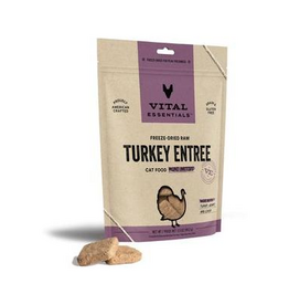 Vital Essentials Vital Essentials Freeze Dried Raw Cat Food  Turkey Mini Patties Entree  3.5 oz