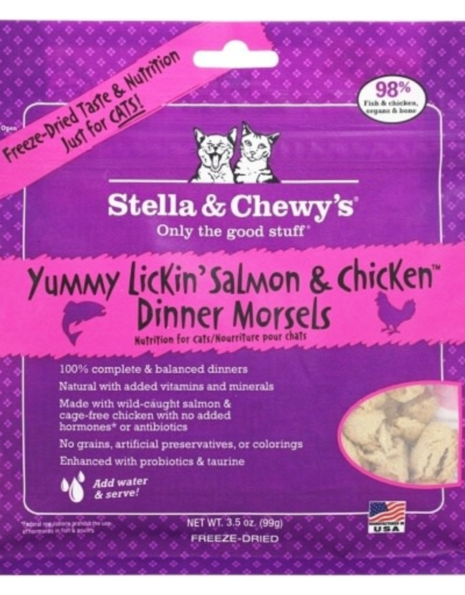 Stella & Chewy's Stella & Chewy's Yummy Lickin' Salmon & Chicken Dinner Grain Free Freeze Dried Raw Cat Food - 3.5 Oz