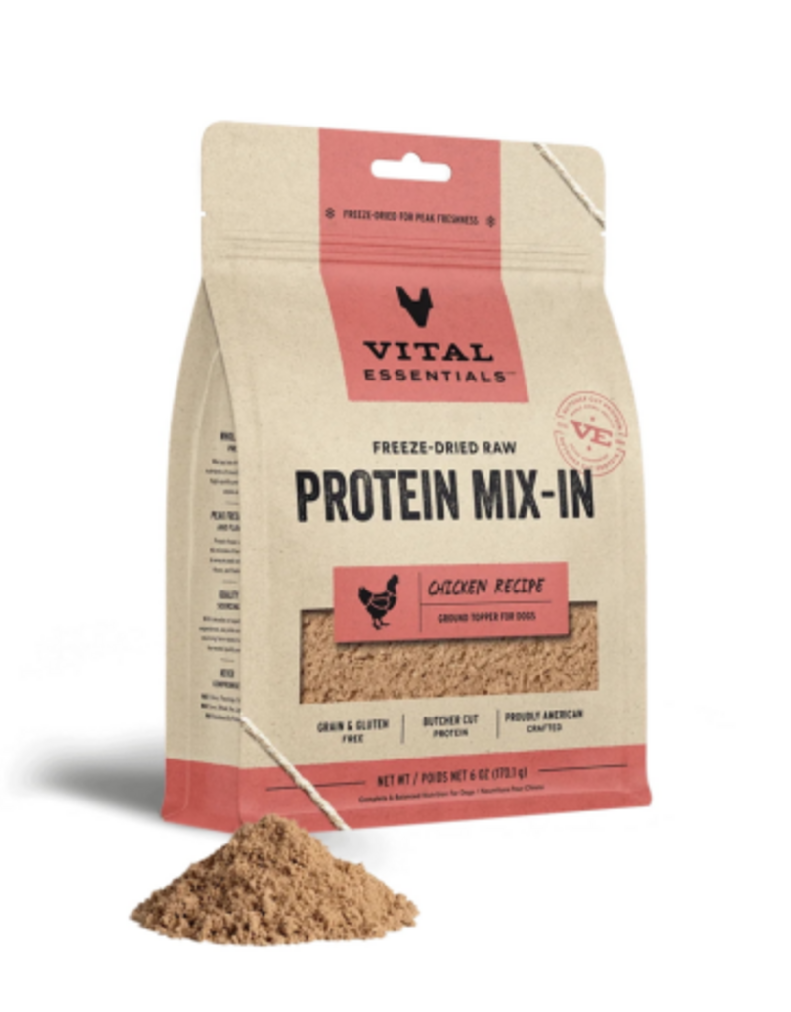 Vital Essentials Vital Essentials Freeze-Dried Protein Mix-In Chicken Recipe Ground Topper for Dogs 6 oz