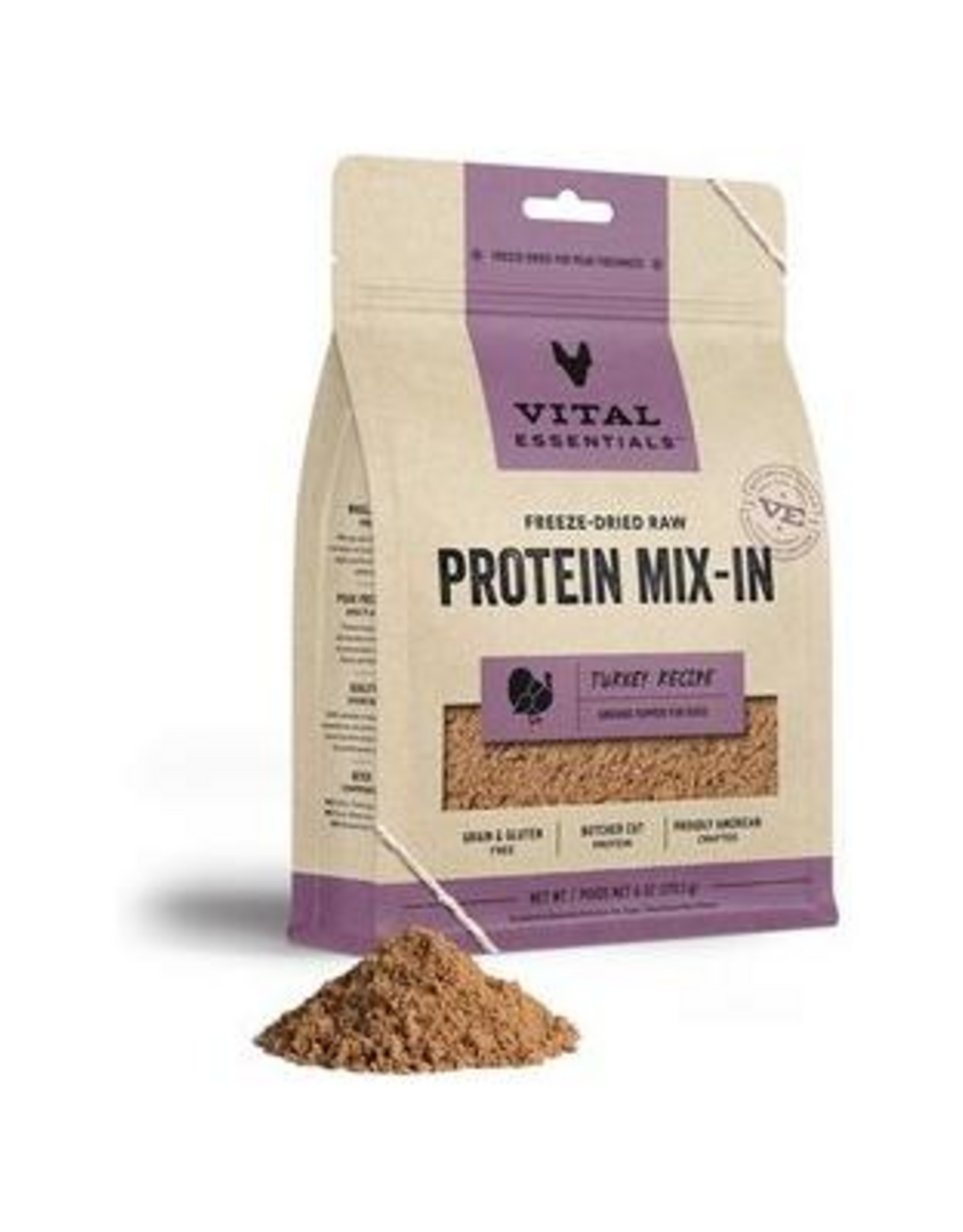 Vital Essentials Vital Essentials Freeze-Dried Protein Mix-In Turkey Recipe Ground Topper for Dogs
