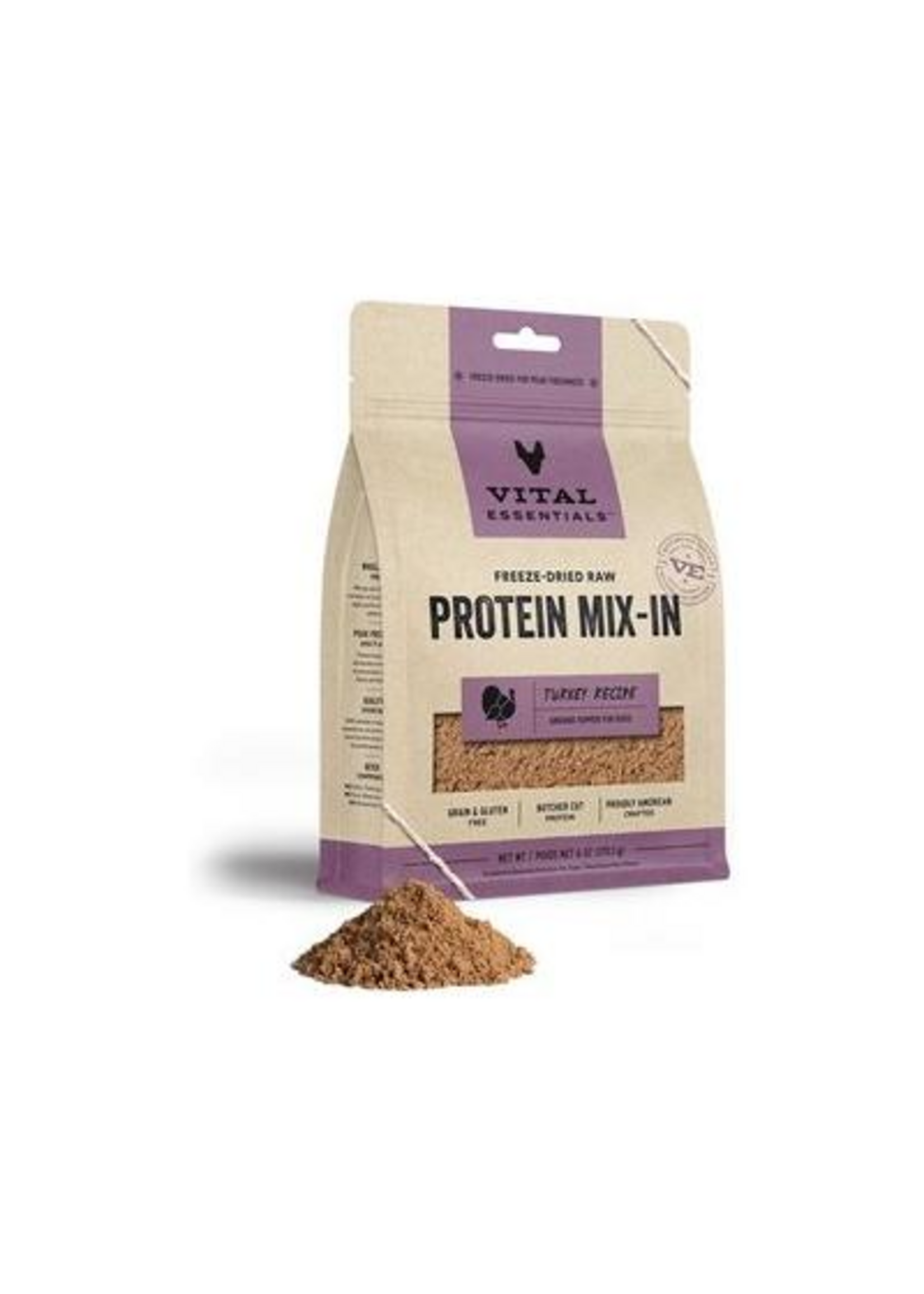 Vital Essentials Vital Essentials Freeze-Dried Protein Mix-In Ground Topper for Dogs - Turkey Recipe - 6 oz