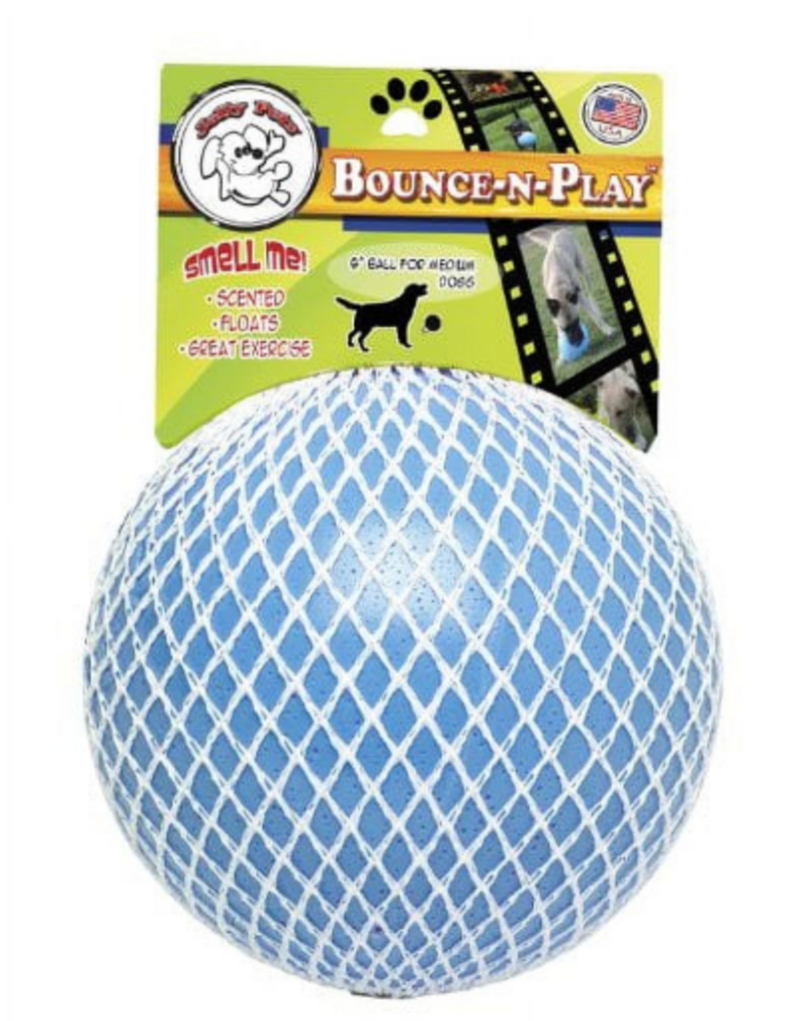 Jolly Pets Jolly Pets Bounce-n-Play Ball Dog Toy 6" Blueberry