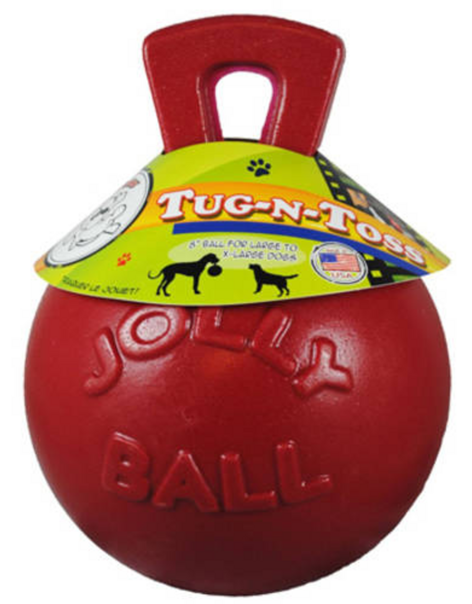 Jolly Pets Jolly Pets Mini Tug-N-Toss Dog Toy 4" Red