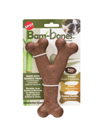 Ethical Pet Spot Bambone Wish Bone Bacon Dog Treat Chew Toy