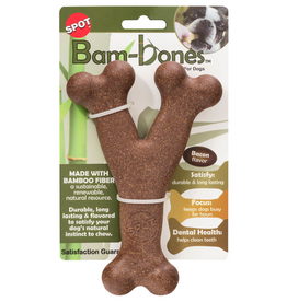 Ethical Pet Spot Bambone Wish Bone Bacon Dog Treat Chew Toy
