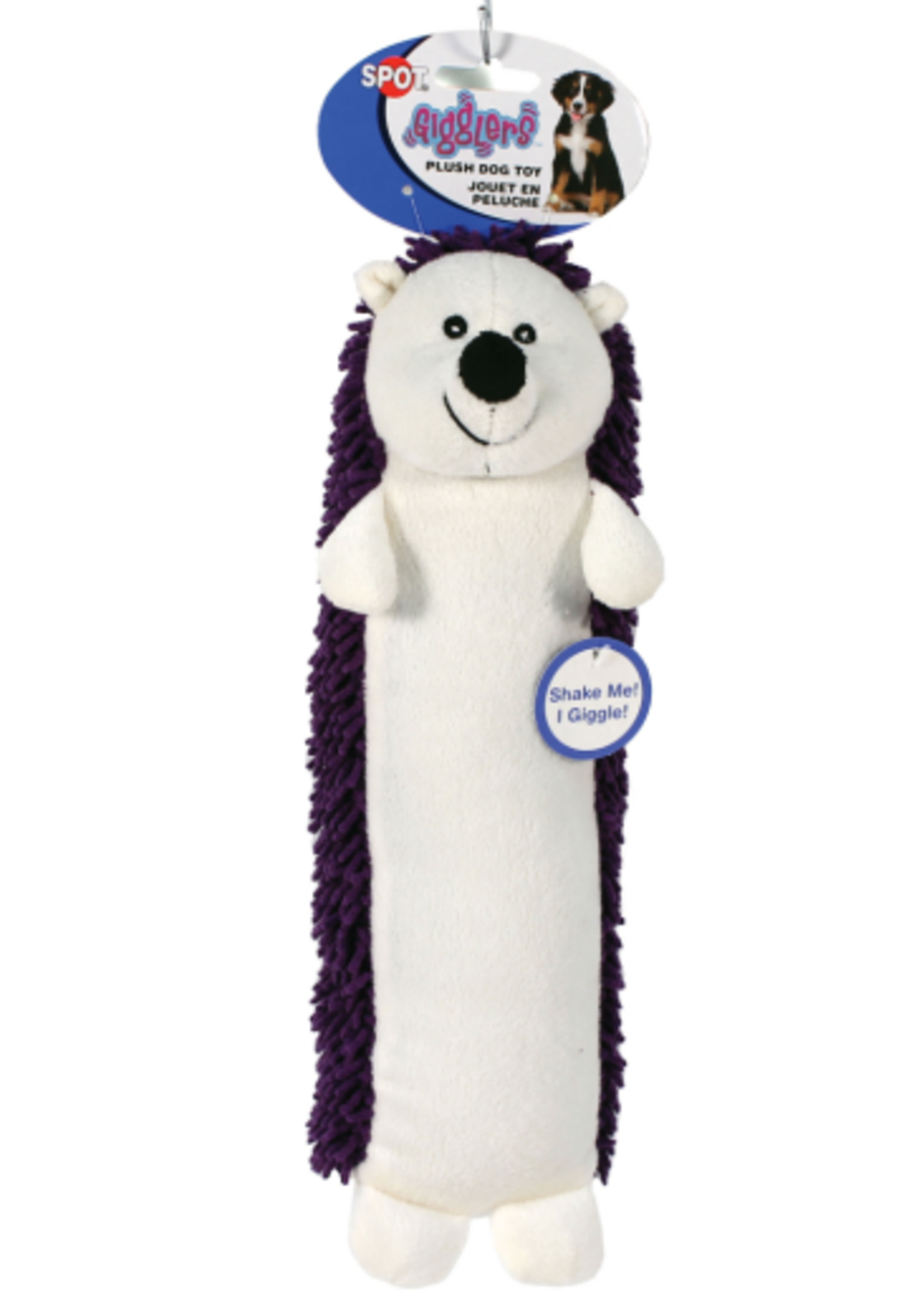 Ethical Pet SPOT Giggler Plush Hedgehog Dog Toy