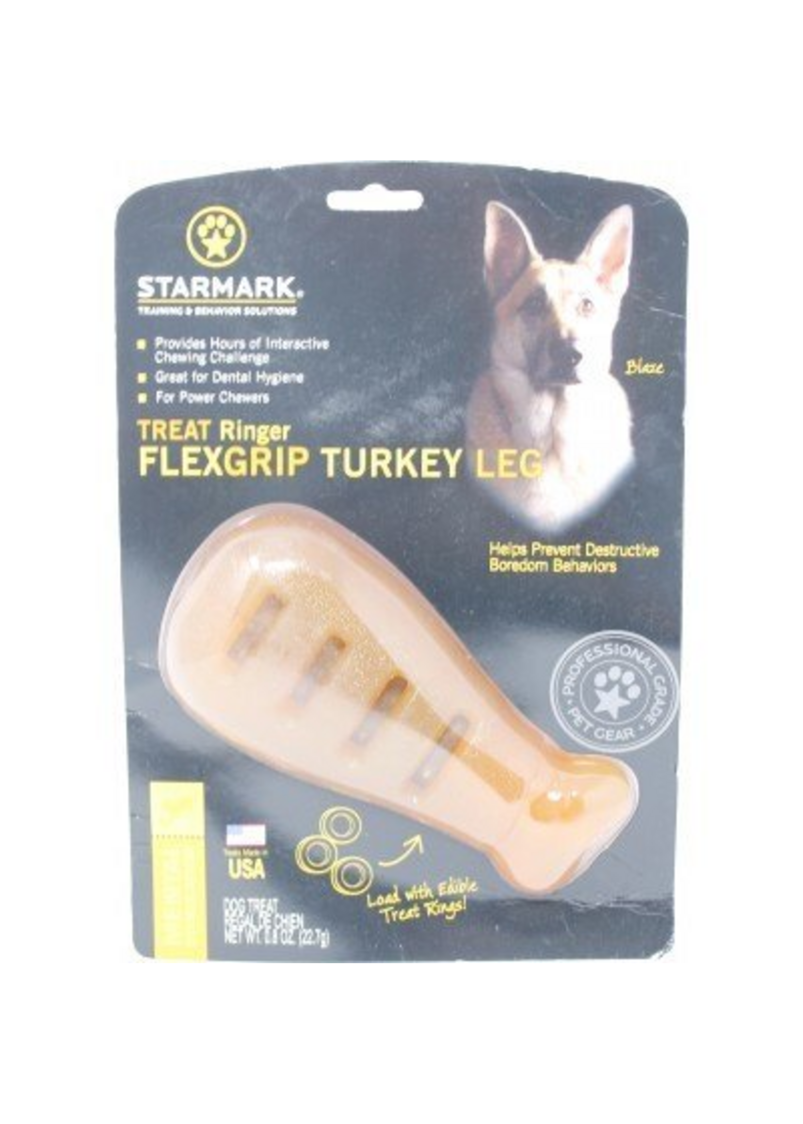 Starmark Starmark Flexgrip Ringer Turkey Leg Dog Chew Toy