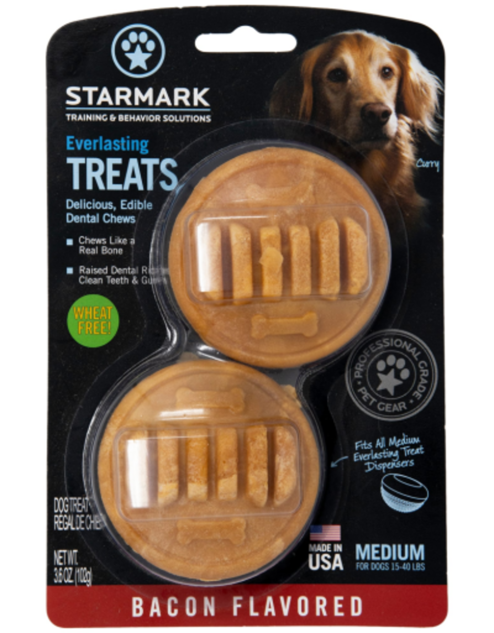 Starmark Starmark Everlasting Dog Treat Toy Bacon Edible Dental Chew Medium