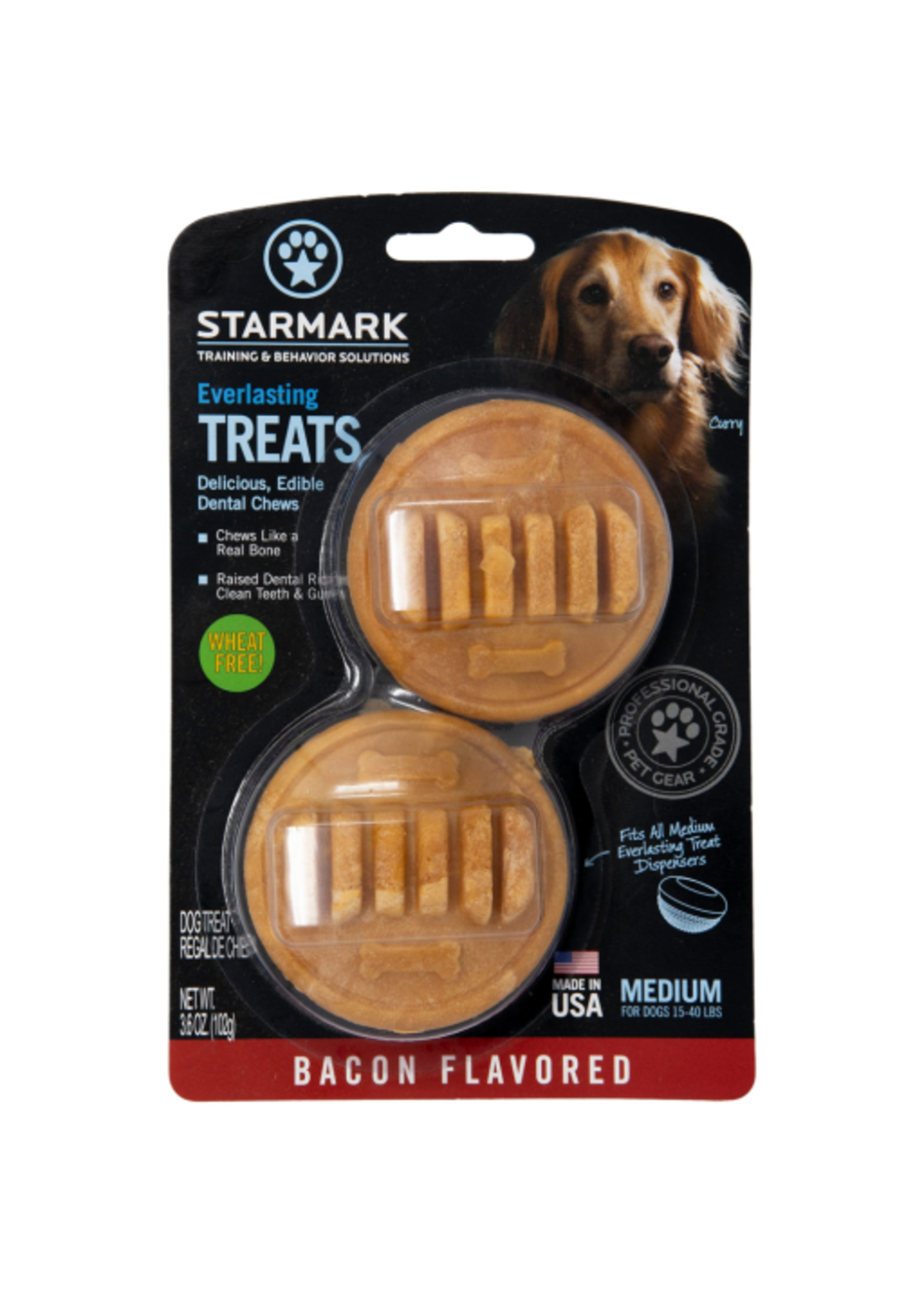 Starmark Starmark Everlasting Dog Treat Toy Bacon Edible Dental Chew Medium
