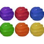 Multipet Multipet International 4" TPR Spiral Ball Float & Squeak Dog Toy Assortment