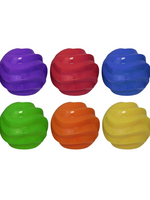 Multipet Multipet International 4" TPR Spiral Ball Float & Squeak Dog Toy Assortment