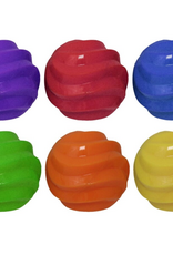 Multipet Multipet International 4" TPR Spiral Ball Float & Squeak Dog Toy Assortment