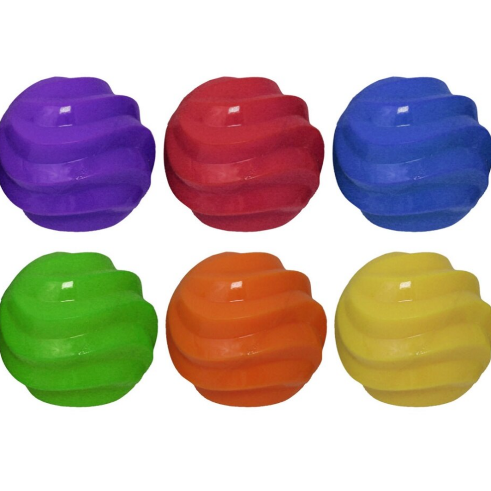 Multipet Multipet International 4" TPR Spiral Ball Float & Squeak Dog Toy Assortment