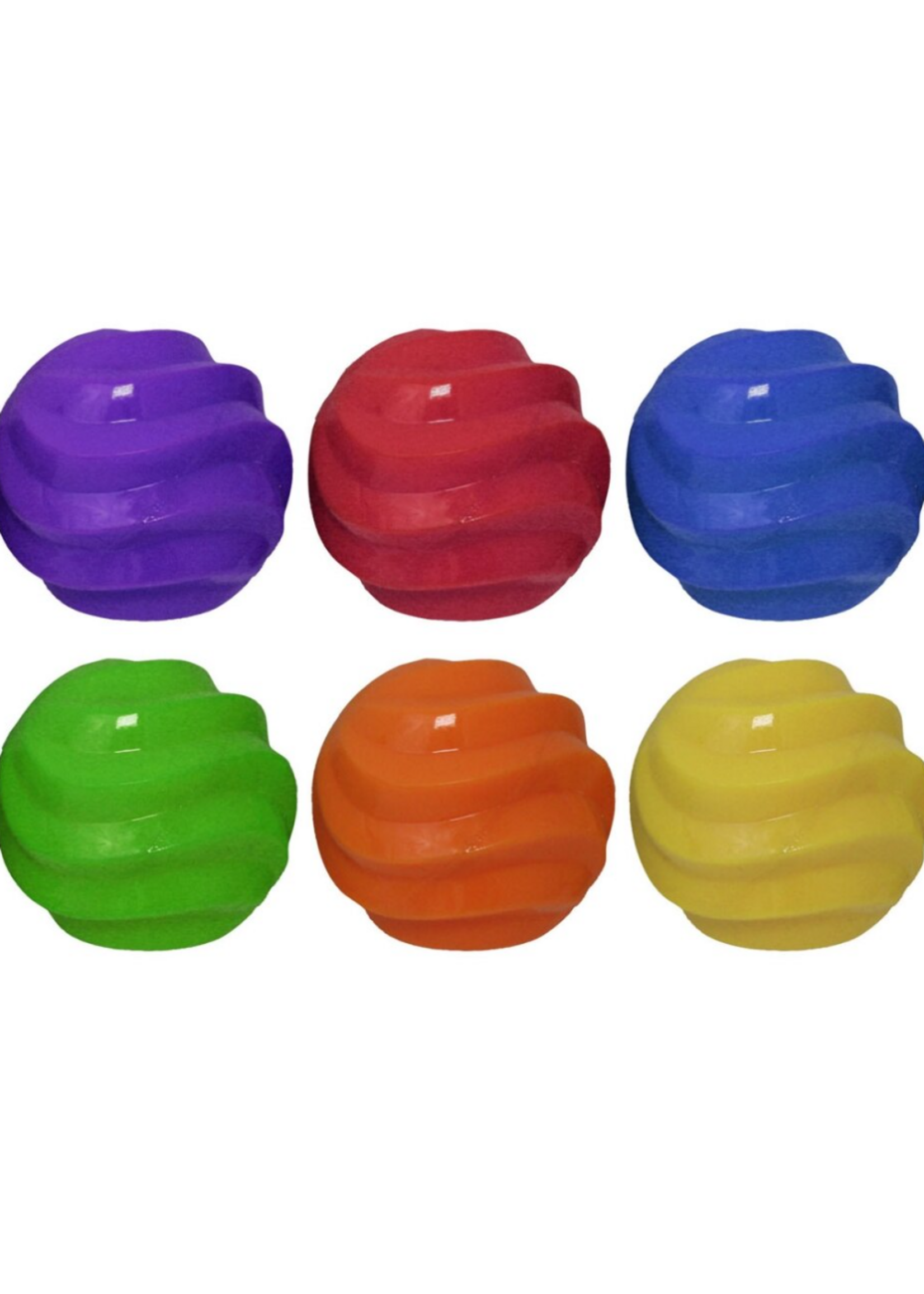 Multipet Multipet International 4" TPR Spiral Ball Float & Squeak Dog Toy Assortment
