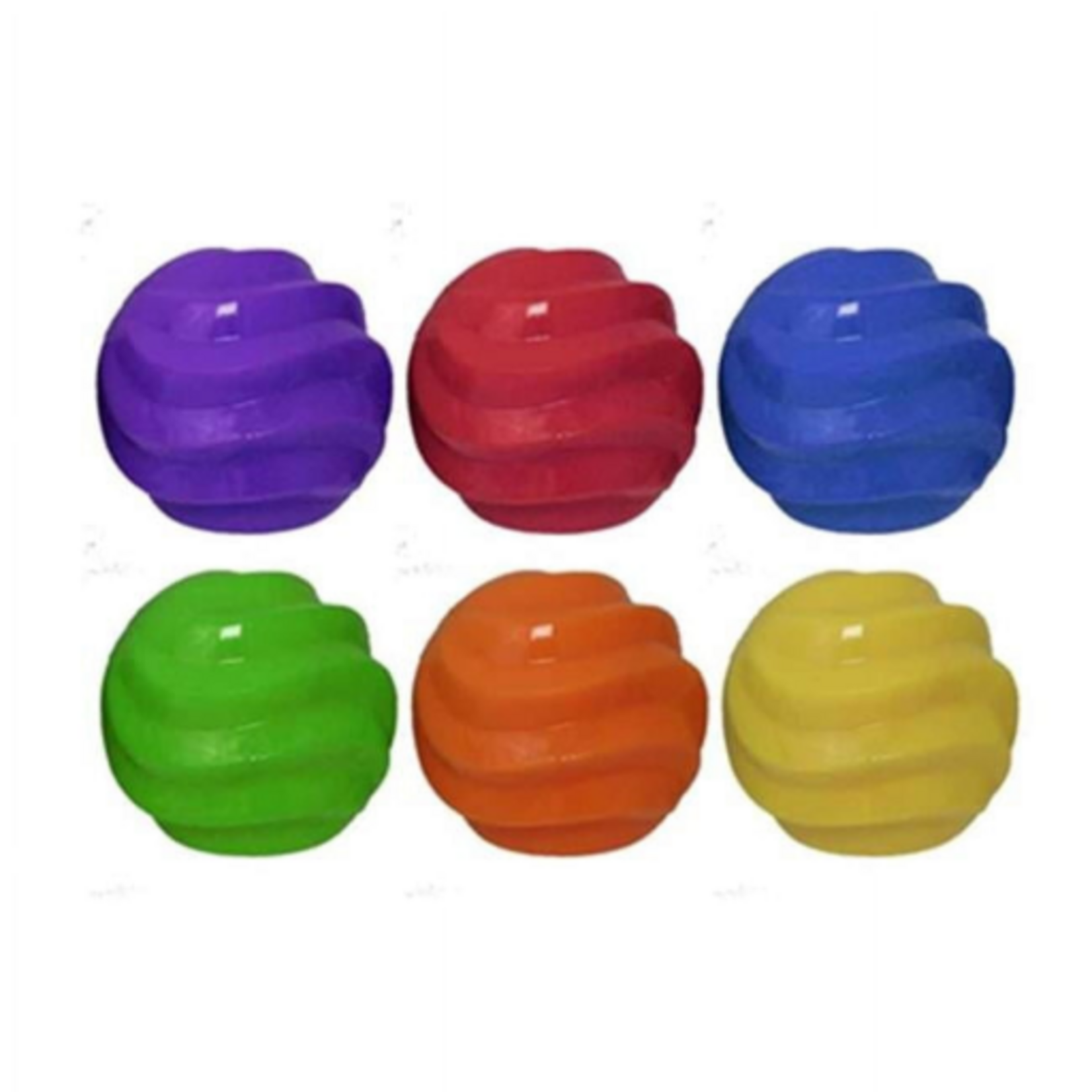 Multipet Multipet International 4" TPR Spiral Ball Float & Squeak Dog Toy Assortment