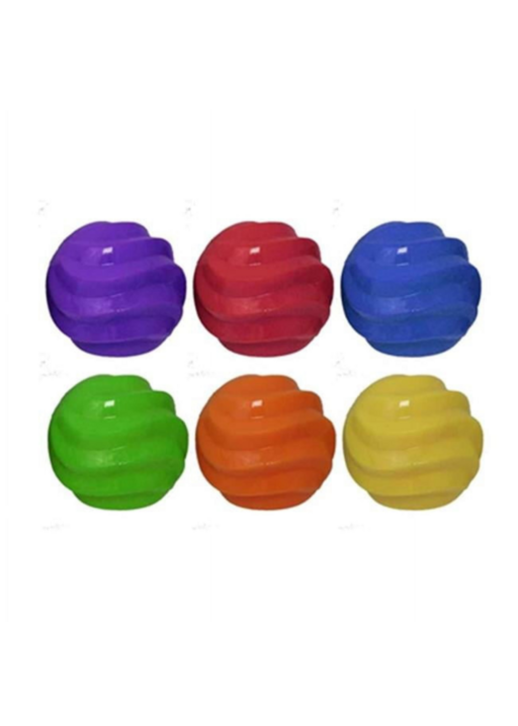 Multipet Multipet International 4" TPR Spiral Ball Float & Squeak Dog Toy Assortment