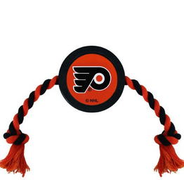 Pets First Philadelphia Flyers Hockey Puck Toy - Heavy-Duty Durable Rubber Dog Toy