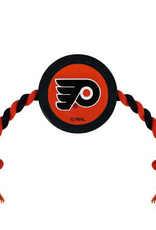 Pets First Philadelphia Flyers Hockey Puck Toy - Heavy-Duty Durable Rubber Dog Toy
