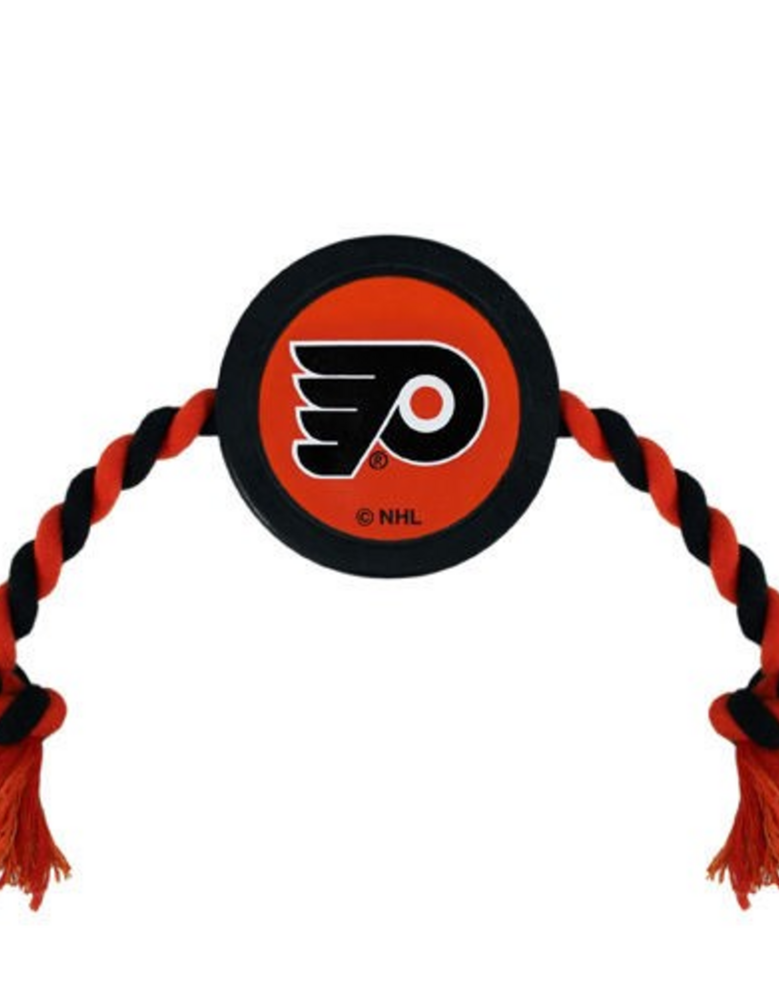 Pets First Philadelphia Flyers Hockey Puck Toy - Heavy-Duty Durable Rubber Dog Toy
