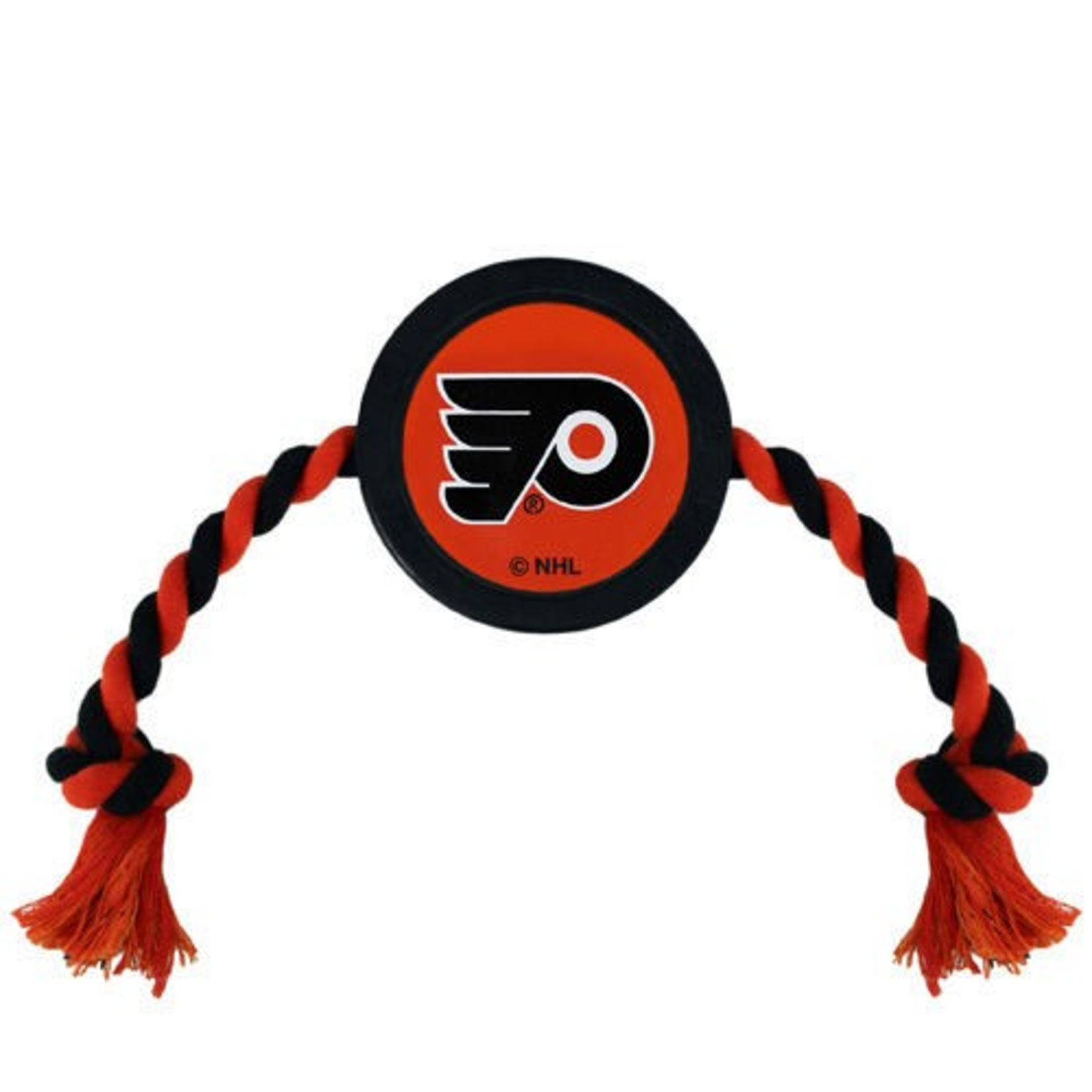 Pets First Philadelphia Flyers Hockey Puck Toy - Heavy-Duty Durable Rubber Dog Toy