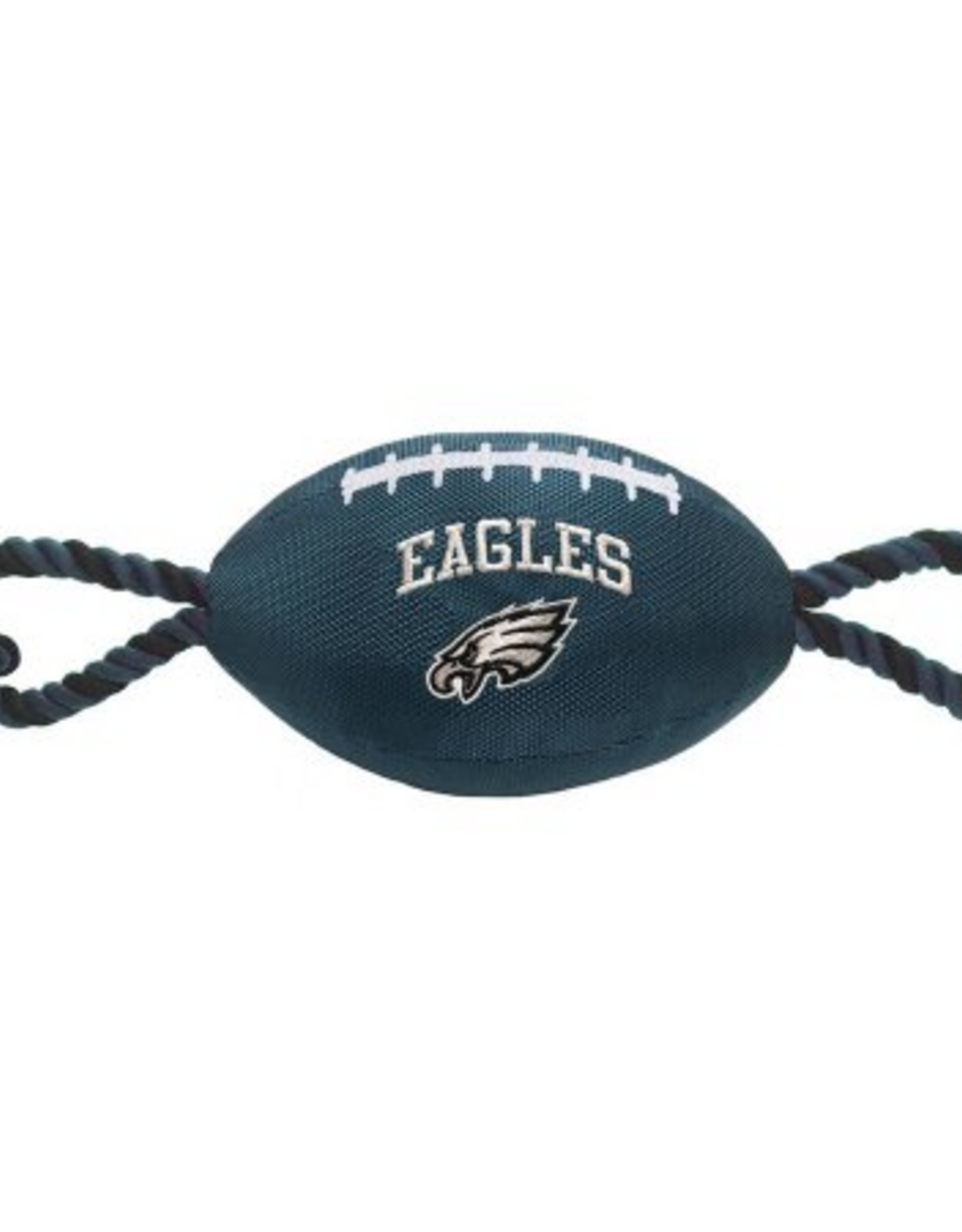 Pets First Philadelphia Eagles Football Dog Toy, Medium, Black