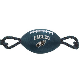 Pets First Philadelphia Eagles Football Dog Toy, Medium, Black