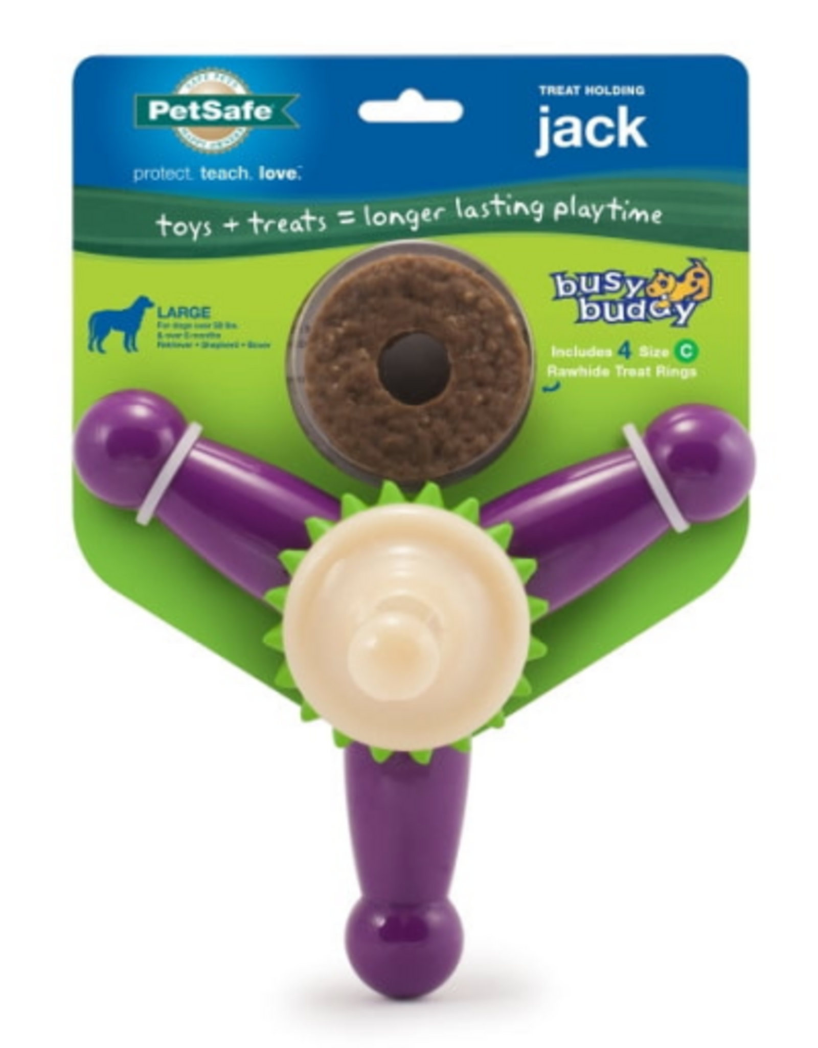 PetSafe PetSafe Busy Buddy Jack for Tough Dog Chewers Includes Treat Rings - Large