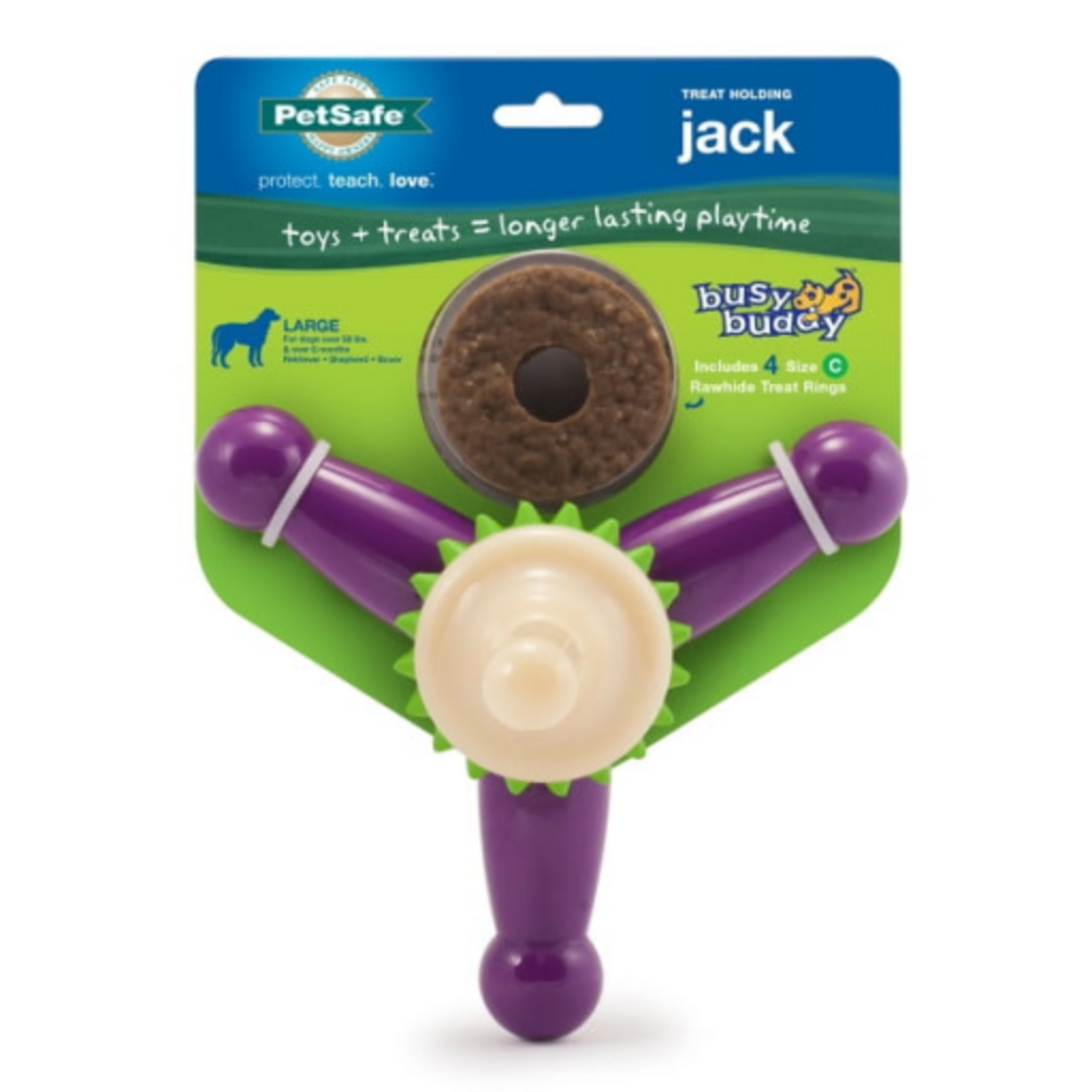 PetSafe PetSafe Busy Buddy Jack for Tough Dog Chewers Includes Treat Rings - Large