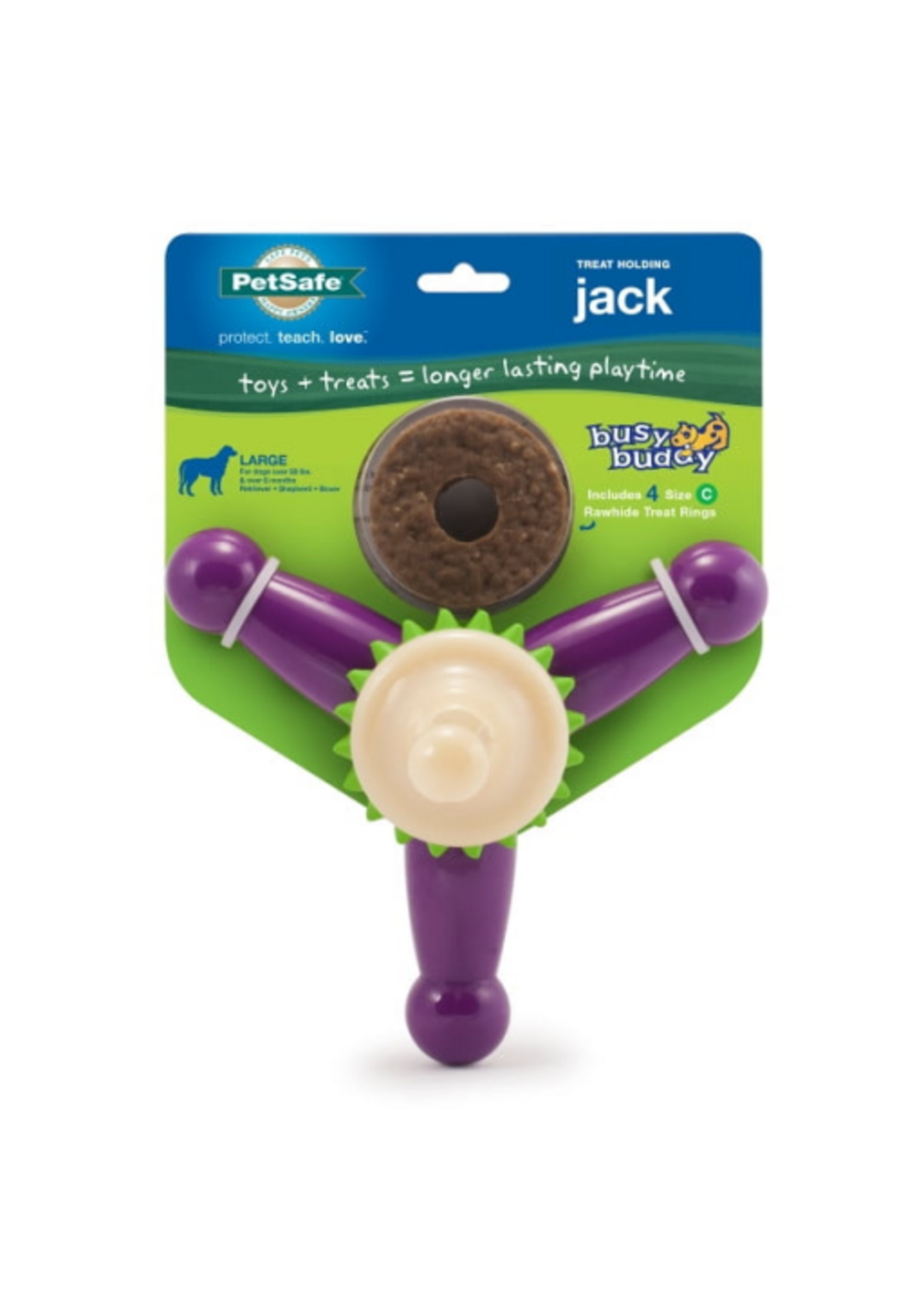 PetSafe PetSafe Busy Buddy Jack for Tough Dog Chewers Includes Treat Rings - Large