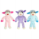 Multipet Multipet 14 in. Floppy Lamb Chop Dog Toy Pink/Purple/Blue